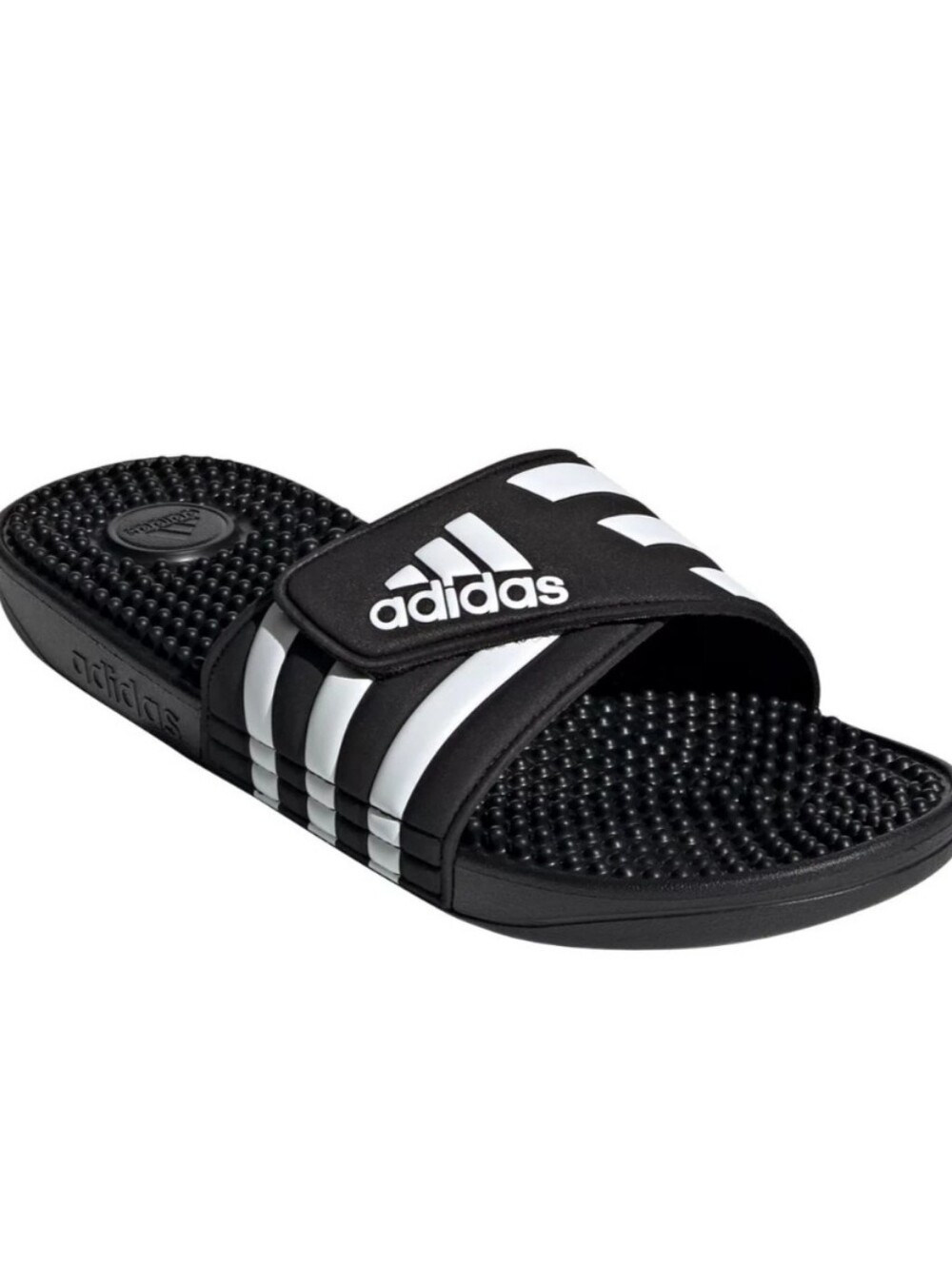ADIDAS Men's AdiletteSlide Sandals in Black/White Sz 10